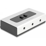 Delock 2 zu 1 Umschalter Klinke 3,5 mm 4 Pin manuell bidirektional (88061)