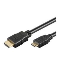 Wentronic Goobay High Speed HDMI™ with Ethernet Kabel, Schwarz, 2 m - HDMI™ A-Stecker>HDMI™ C-Stecker (Mini) (61931)