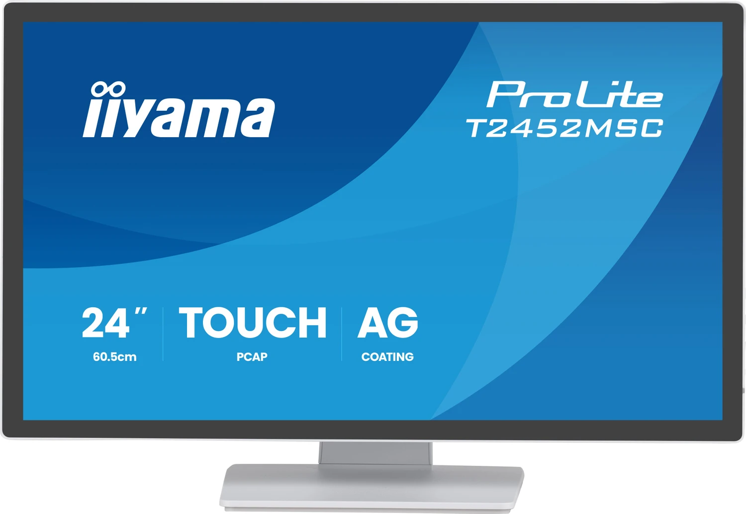 Iiyama ProLite T2452MSC-W1AG, 60,5 cm (23.8"), 1920 x 1080 Pixel, Full HD, LED, 5 ms, Weiß (T2452MSC-W1AG)