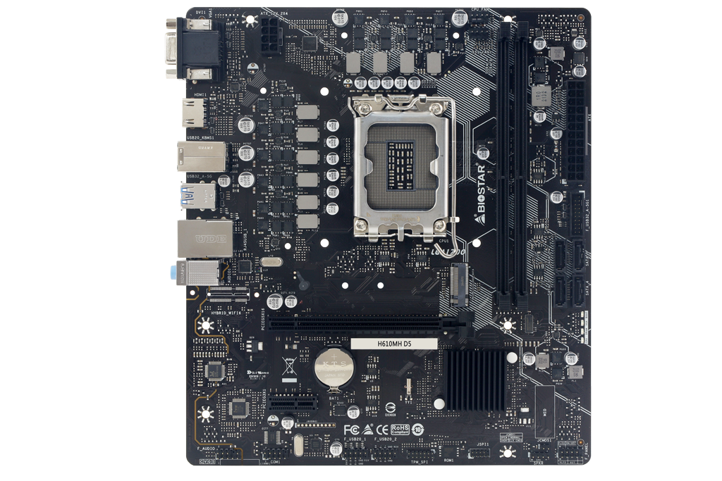 Biostar H610MH D5 LGA 1700 Intel H610 micro ATX DDR5 Schwarz