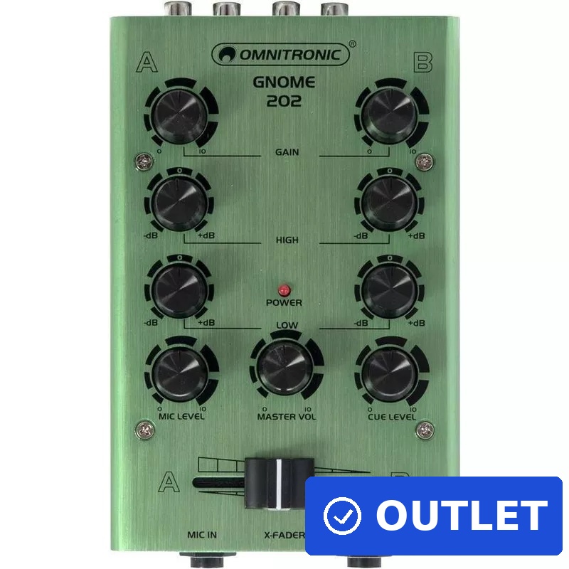 Omnitronic GNOME-202 2 Kanäle 20 - 20000 Hz Grün (10006884) (B-Ware)