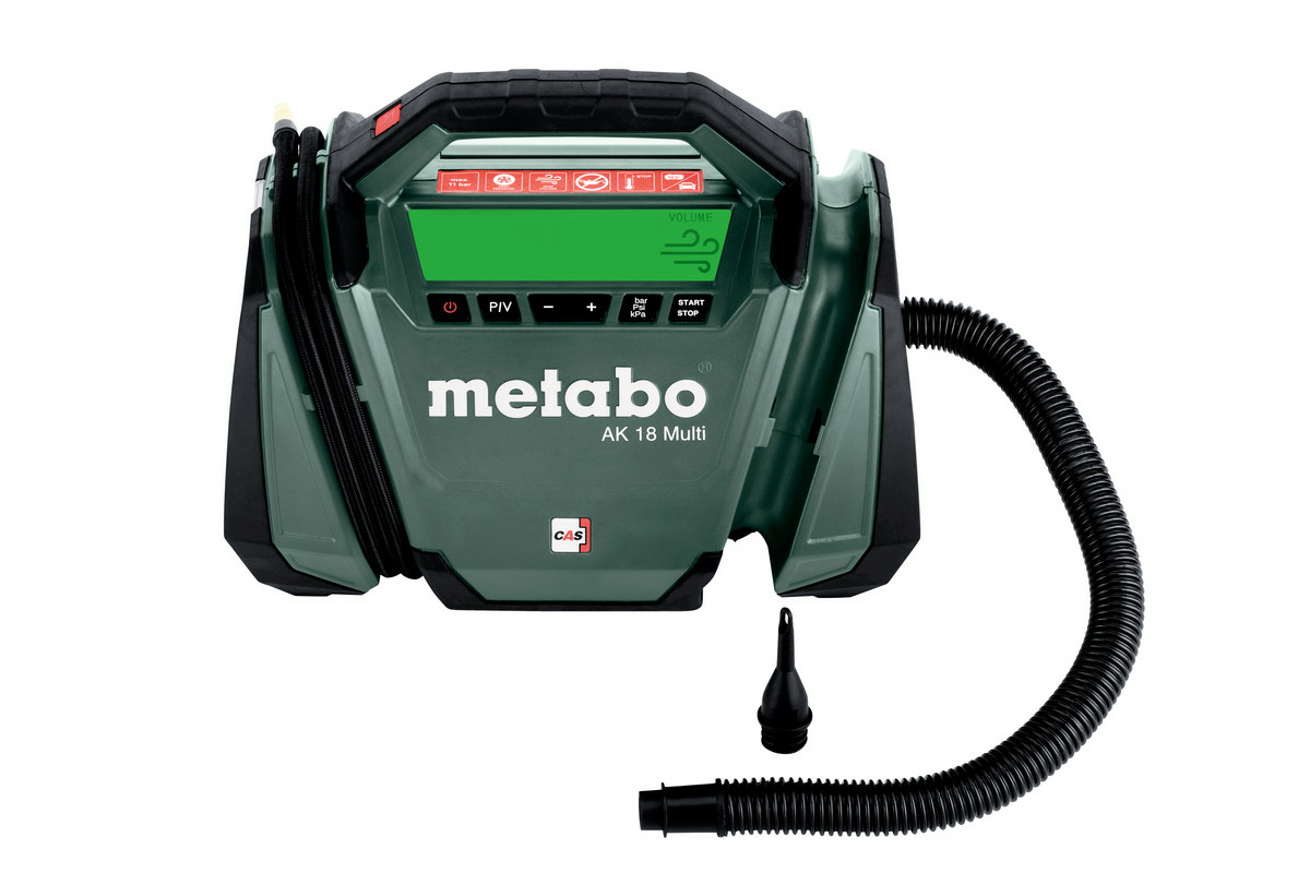 Metabo AK 18 Multi Akku-Kompressor 18 V 16 l/min 11 bar Schwarz, Grün