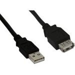 USB-Kabel Verl. AA st/bu 3.0m schwarz