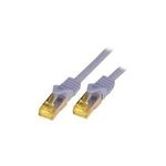 McabCat.7 Rohkabel S-FTP-PIMF-LSZH-1.00M-GRA 10Gigabit Ethernet 600MHzCat.7 Rohkabel Patchkabel, 2xRJ45 Cat.6a Stecker geschirmt, Schirmung: S/FTP (PIMF)Cat.7 Rohkabel, doppelt geschirmt, Leiterdurchmesser: 4x2xAWG26/7, ø=6,5mm, Leitermaterial: reines Kupfer, LSZH, Flammwidrig IEC60332-1, halogenfrei IEC60754-2, Ra (3738)