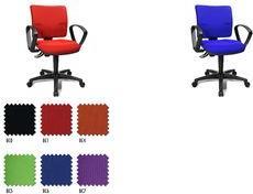 Topstar Bürodrehstuhl "U 127,00cm (50"), blau Maße: (B)460 x (T)450 x (H)420 - 550 mm, Lehnenhöhe: 400 mm (8070-BC6)