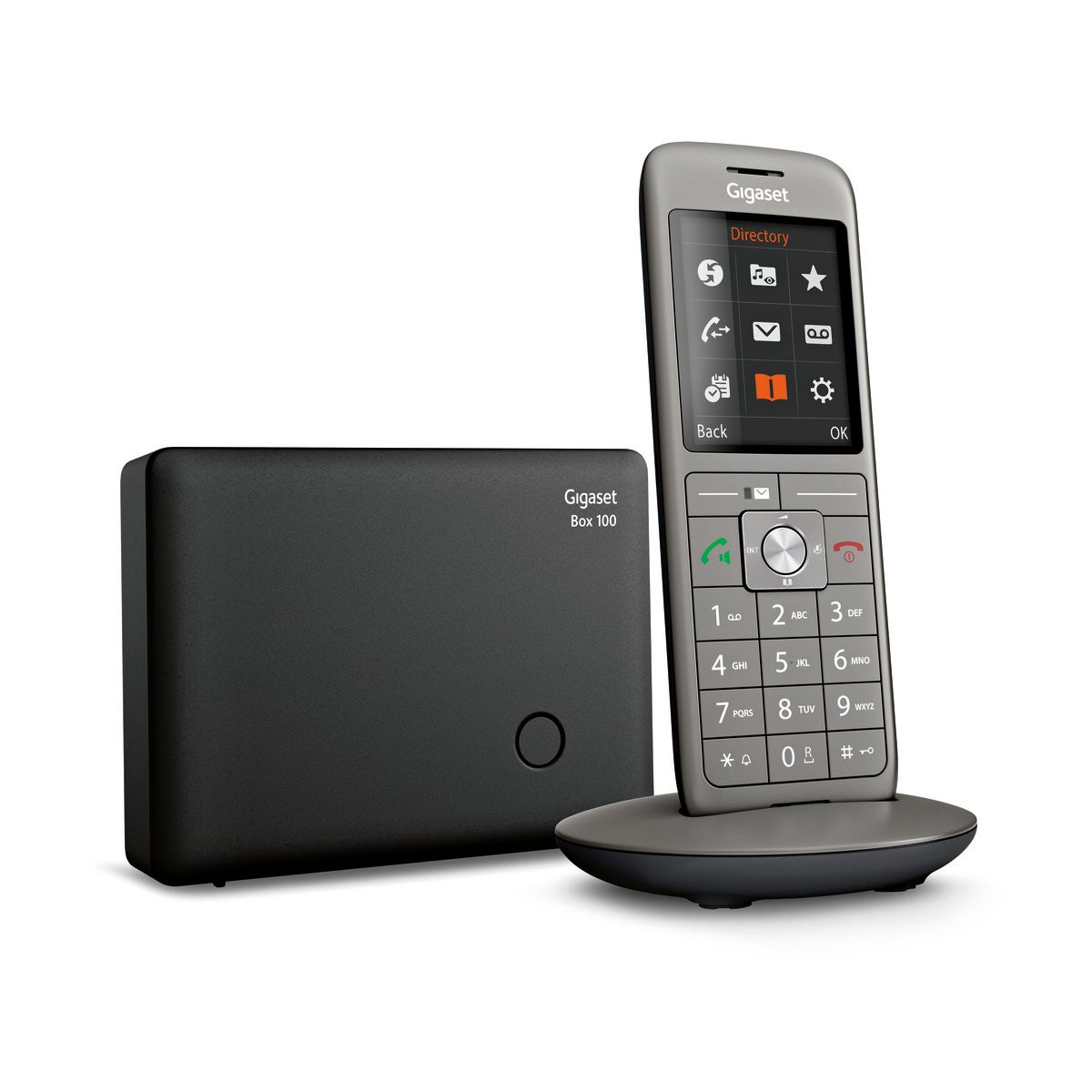 Gigaset CL660 Schnurlostelefon DECT/GAP 2,4"-TFT-Farbdisplay Schwarz, Anthrazit