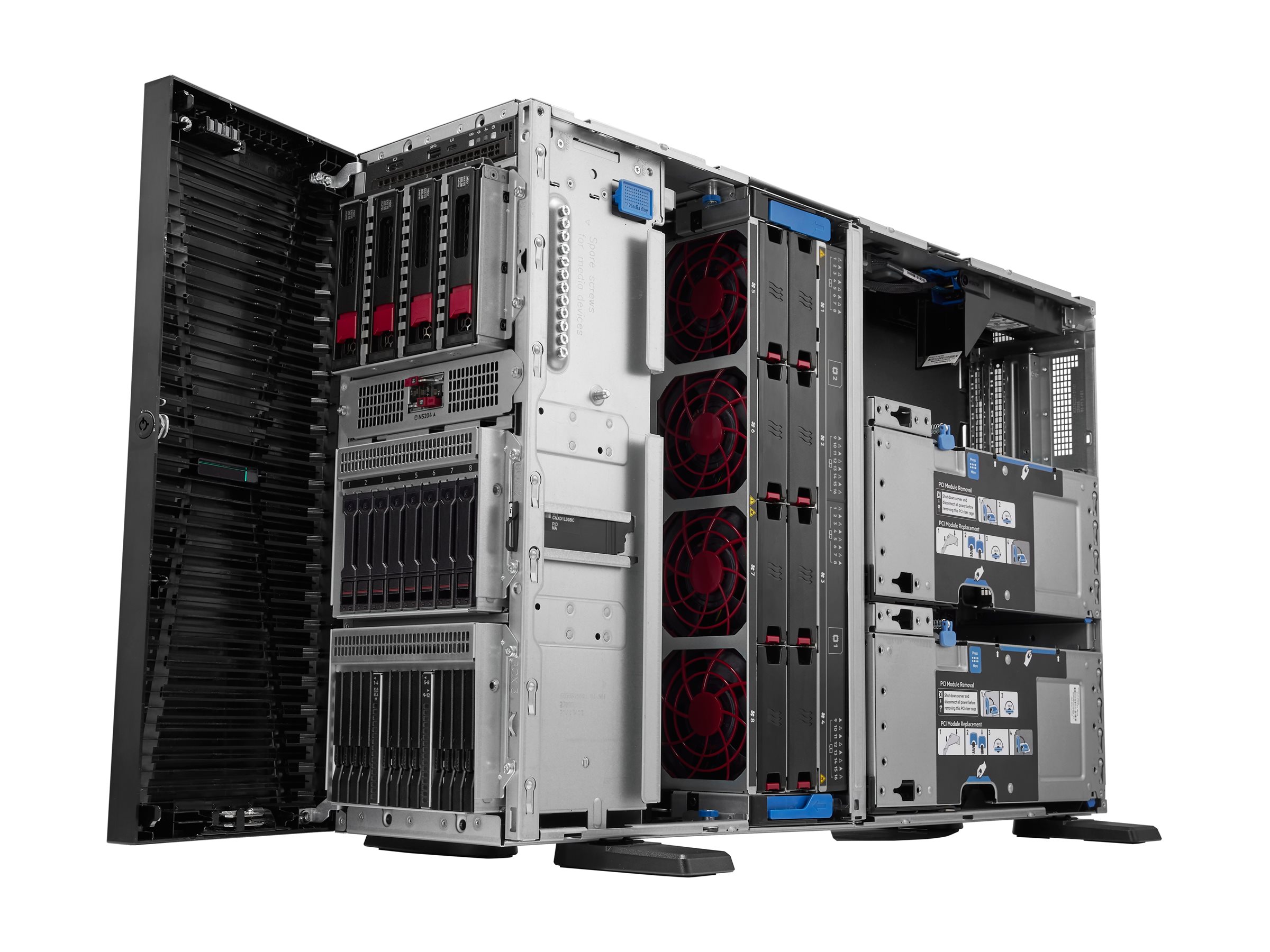 HPE ProLiant Compute ML350 Gen12 Tower Server, Intel Xeon 6505P 12-Core, 64 GB RAM, 1.92 TB SSD, 2x 1000W, Schwarz