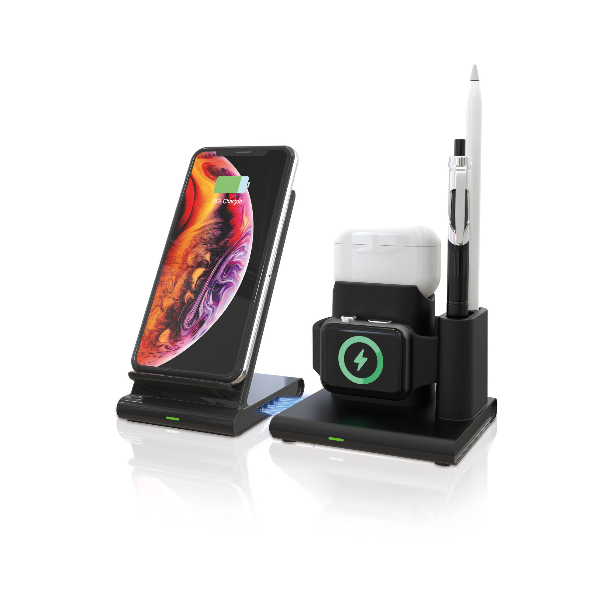 RealPower ChargeAIR Connect Kabellose Ladestation USB Typ-C Schwarz