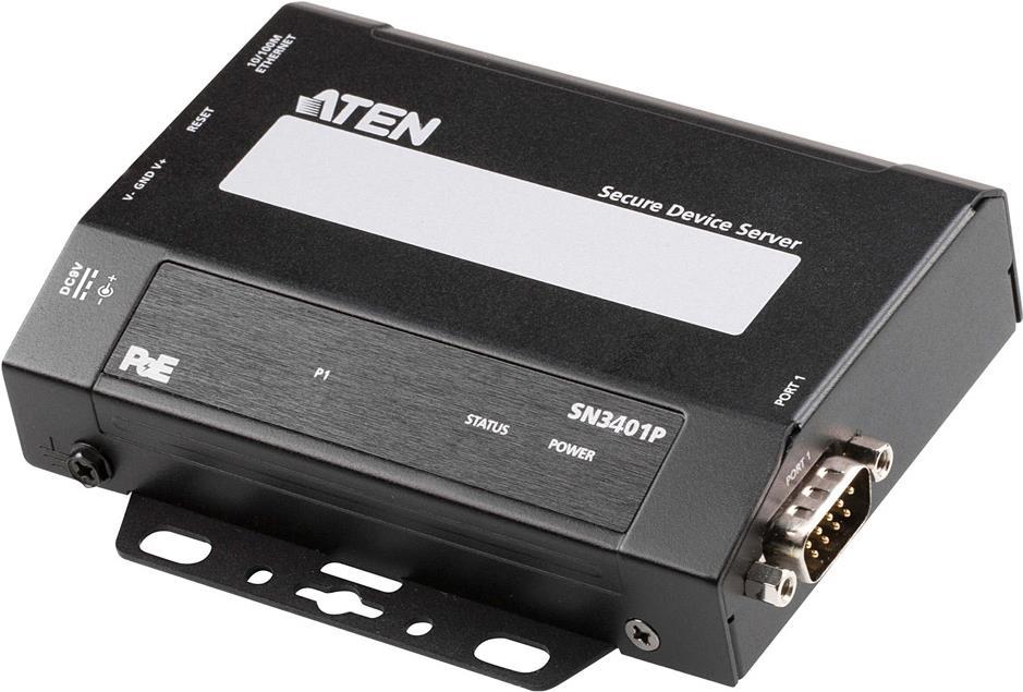 ATEN 1-Port RS-232/422/485 Secure Device Server mit PoE (SN3401P)