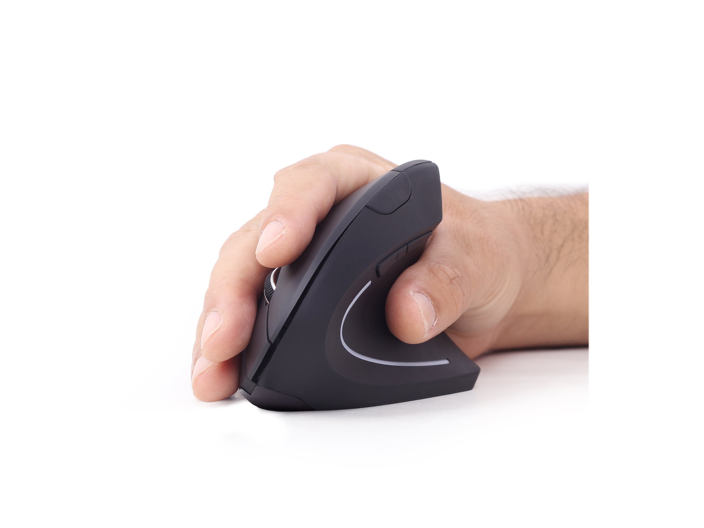 Gembird MUSW-ERGO-01 Vertikale Maus Kabellos Optisch 1600 DPI Schwarz