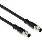 ACT Industrial 3.00 meters Sensor cable M8A 4-pin male to M8A 4-pin male, Ultraflex Xtreme TPE cable, shielded (SC3105)