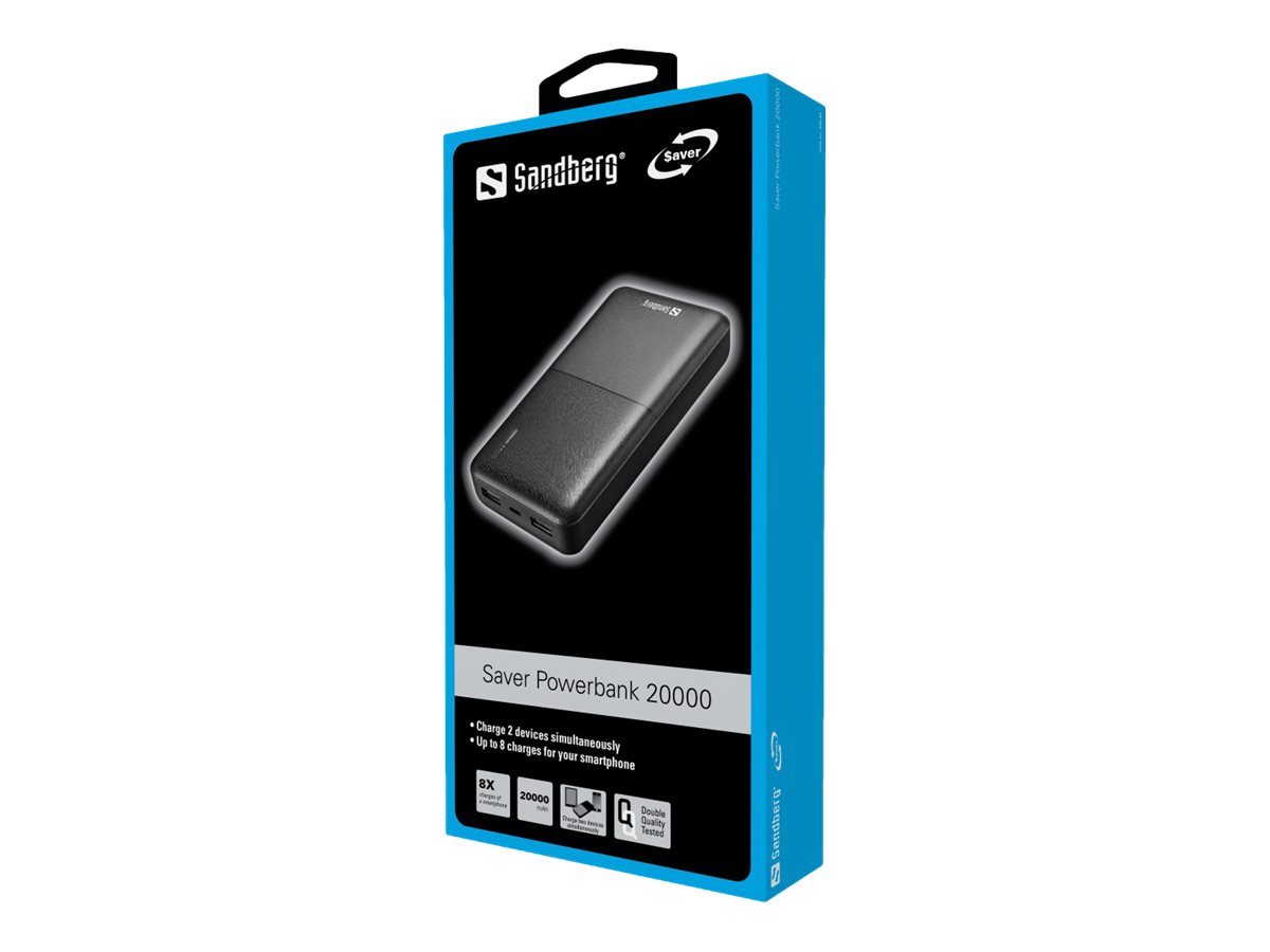 Sandberg SAVER Powerbank 20000 20000 mAh Schwarz