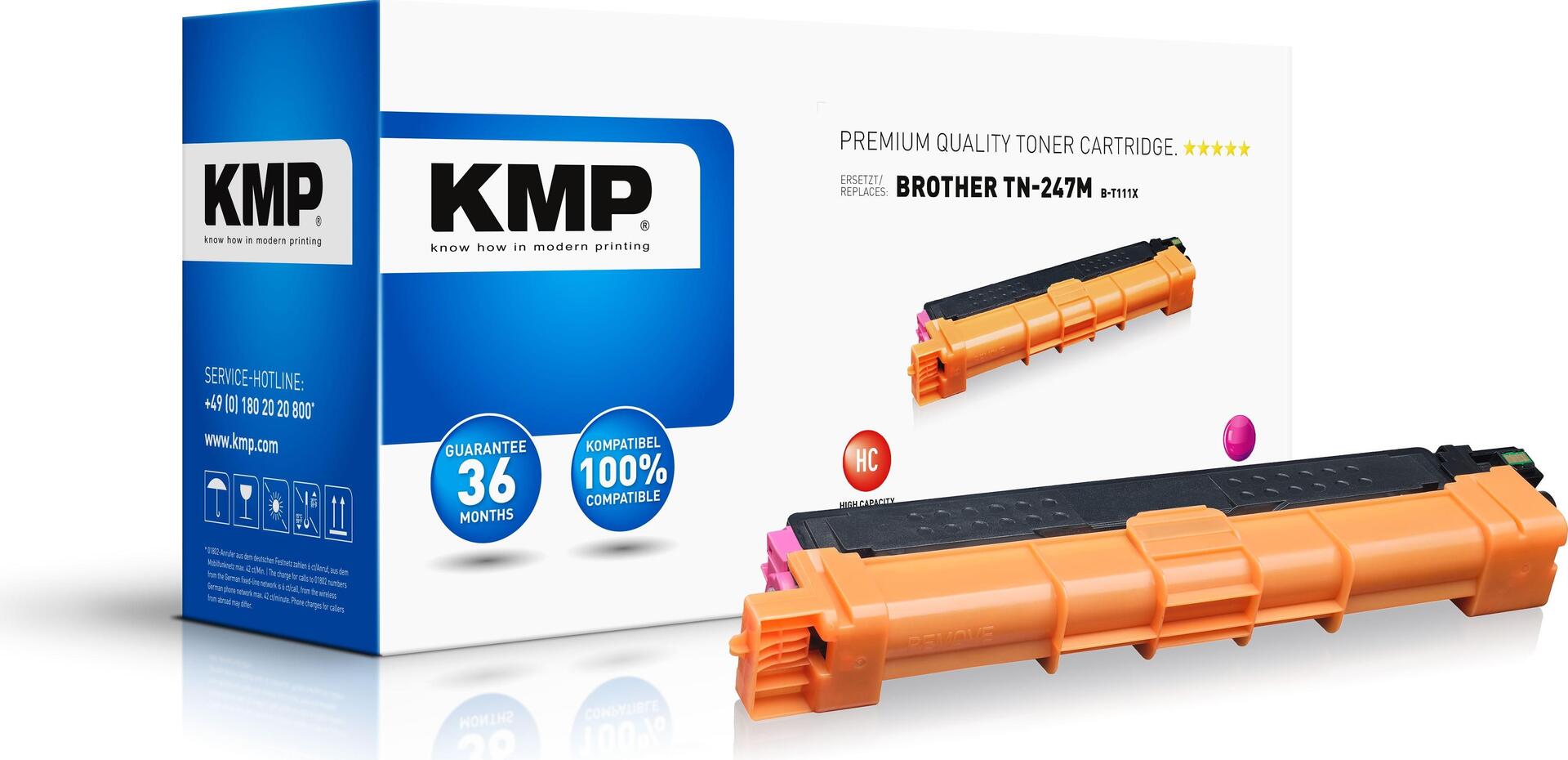 KMP Printtechnik AG KMP Toner Brother TN-247M/TN247M magenta 2300 S.B-T111X remanufactured (1268,3006)