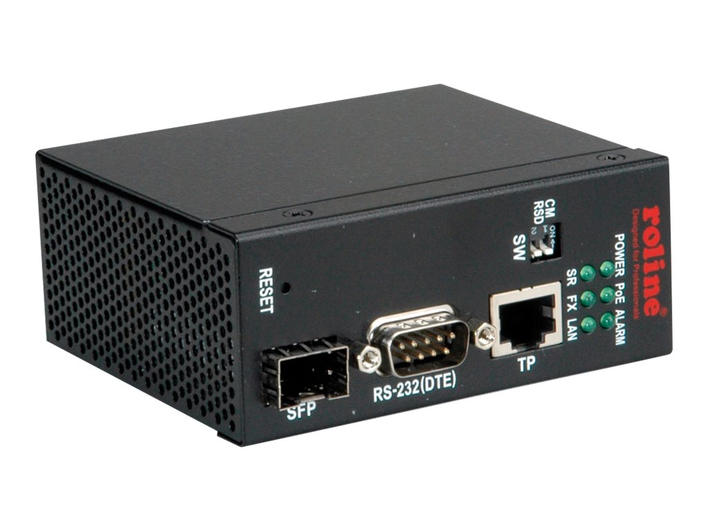 ROLINE Industrie Konverter 21.13.1138 Medienkonverter 100 Mbit/s Multi-Modus RJ-45 SFP Schwarz