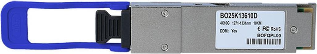 Kompatibler Netscout 321-1659 BlueOptics BO25K13610D QSFP Transceiver, LC-Duplex, 40GBASE-LR4, Singlemode Fiber, 4xWDM, 10KM, 0°C/+70°C (321-1659-BO)