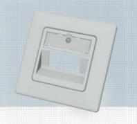 EasyLan CKVDUSL2R. Produktfarbe: Weiß, Material: Polymer, Design: konventionell. Breite: 80 mm, Höhe: 80 mm (CKVDUSL2R)