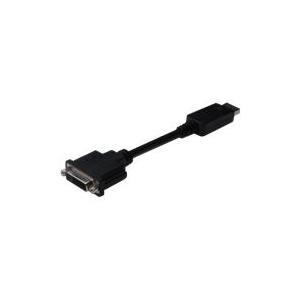 Assmann DisplayPort adapter cable. DP - DVI (24+5) M/F. 0.15m.w/interlock. DP 1.2 compatible. UL.CE. bl (AK-340401-001-S)