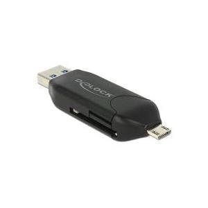 DeLOCK Micro USB OTG Card Reader + USB3.0 A male (91734)