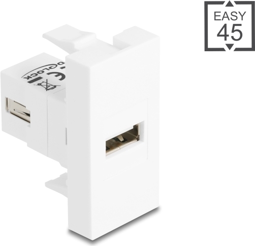Delock Easy 45 Modul USB 2.0 Typ-A BU zu 2.0 ws (90908)