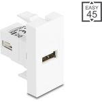 Delock Easy 45 Modul USB 2.0 Typ-A BU zu 2.0 ws (90908)