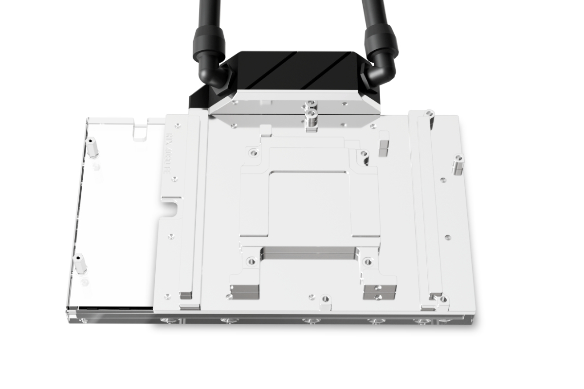 Alphacool Eiswolf 2 AIO All-in-One-Flüssigkeitskühler 360 mm RTX 4080 Founders Edition mit Backplate Schwarz Transparent