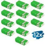 LogiLink LWL Kupplung-Set, 2x LC Duplex, ohne Flansch, grün 2x LC Duplex Kupplung, SC-Simplex Ausbruch, einteiliges - 1 Stück (FA03LC8)