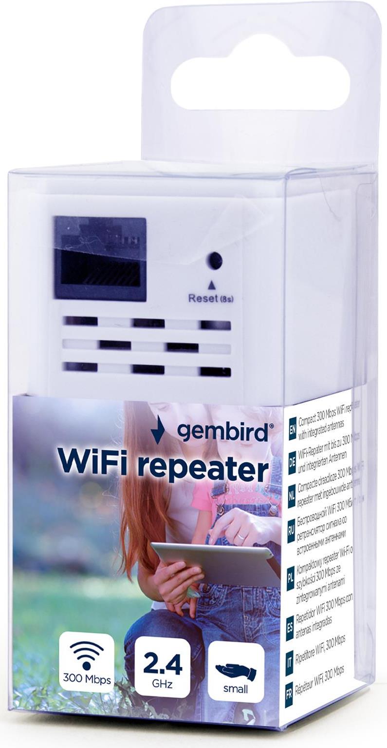 Gembird WNP-RP300-03 Bridge & Repeater Netzwerk-Repeater 300 Mbit/s Weiß (WNP-RP300-03)