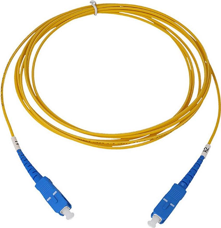 BlueOptics© Simplex LWL Patchkabel, SC-UPC/SC-UPC blau, 30 Meter, Singlemode E9/125µm, G.657.A1, OS2, Eingangsdämpfung: unter 0.2dB, Markenfaser, LSZH gelb, 2.0mm Tube, Keramik Ferrule, inkl. Messprotokoll (SFP2222BU30MK)