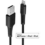 Lindy 1m USB an Lightning Kabel, schwarz Lade- und Sync-Kabel für iPhone, iPad & iPod (31320)