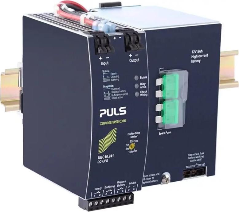 PULS DIMENSION UBC10.241 DC-USV-Kontrolleinheit 24V/DC 5Ah mit integrierter Batterie Schwarz