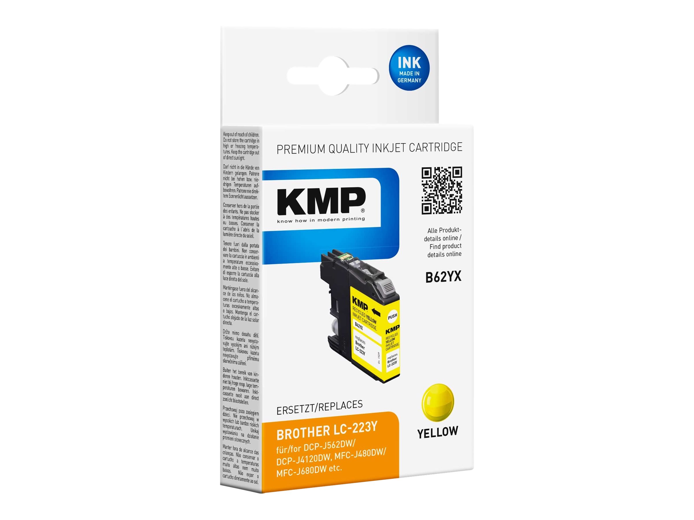 KMP B62YX Tintenpatrone 5,9 ml 550 Seiten Gelb