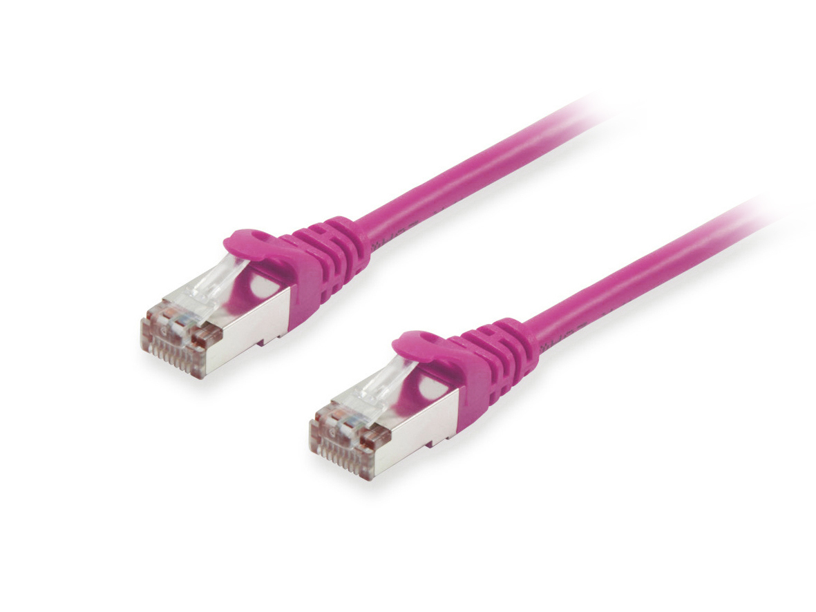 equip Patch-Kabel RJ-45 CAT 6a S/FTP PiMF 1 m Lila