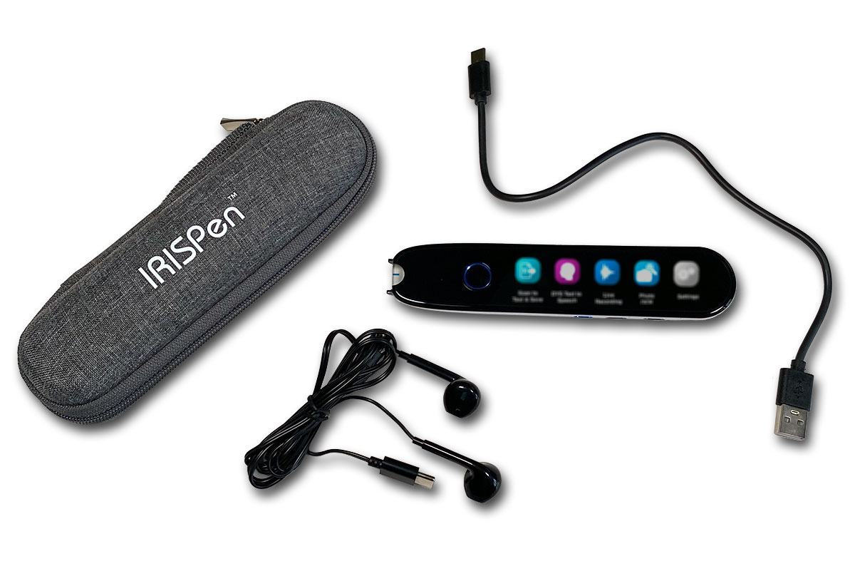 IRIS IRISPen Reader 8 Tragbarer Pen-Scanner OCR 48 Sprachen 90 DPI USB-C Schwarz, Weiß