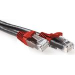 ACT Black 2 meter U/UTP CAT6A patch cable cross with RJ45 connectors. Cat6a u/utp cross bk/rd 2.00m (IB6202)