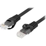 Lanberg PATCHCORD CAT.6 UTP LSZH CU 0.25M SCHWARZ FLUKE ZERT (PCU6-10CU-0025-BK)