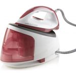 Domo DO7114S Dampfbügelstation 1,2 l Keramik-Bügelsohle Rose - Weiß (DO7114S)