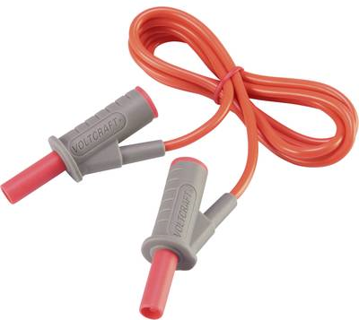 VOLTCRAFT Hochflexible Sicherheits-Messleitung [Lamellenstecker 4 mm - Lamellenstecker 4 mm] 1 m Rot MSB-501 10 A (VC-8063425)