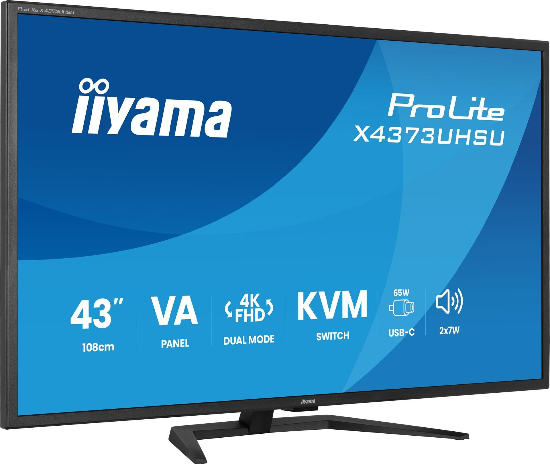 Iiyama ProLite X4373UHSU-B2 42,5" 4K UHD Monitor Schwarz