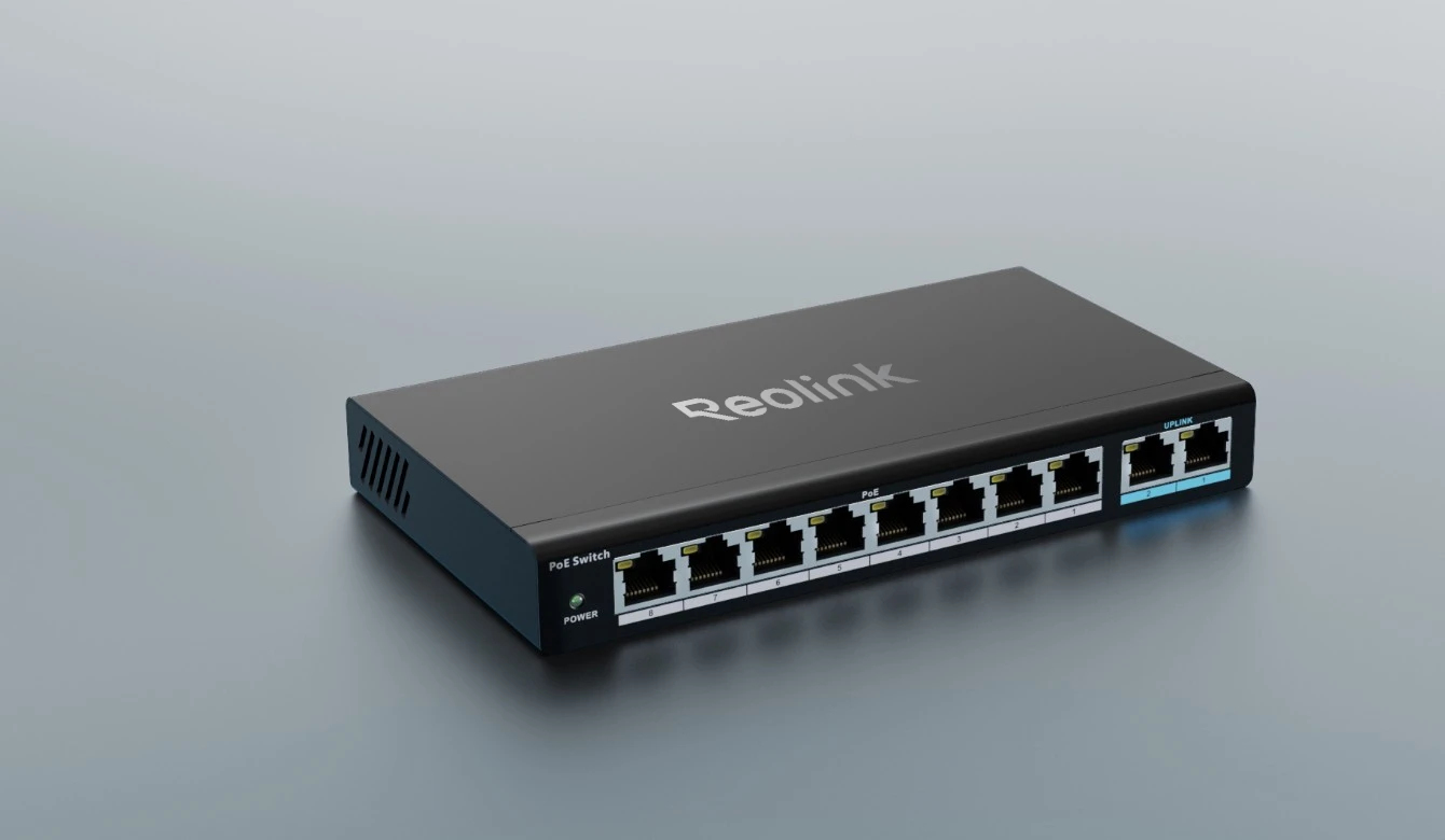 Reolink RLA-PS1 PoE Switch 8 Port Gigabit Ethernet Unmanaged 120 W Schwarz