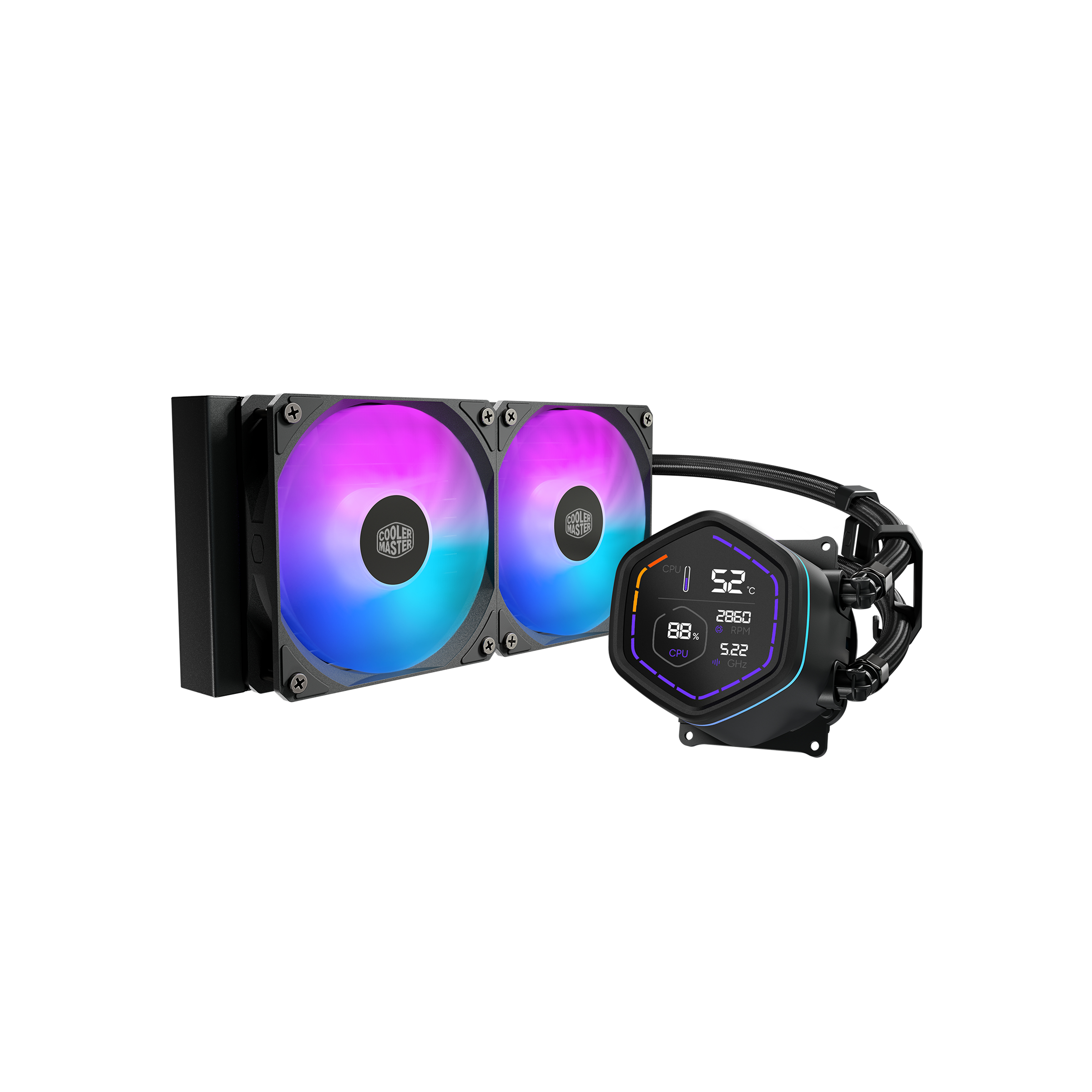 Cooler Master MasterLiquid Core Nex 240 ARGB Prozessor-Flüssigkeitskühlsystem Schwarz