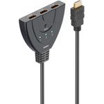 Hama 4K HDMI™-Umschalter 3x1, 3x HDMI™-Buchse - 1x HDMI™-Stecker (00205101)