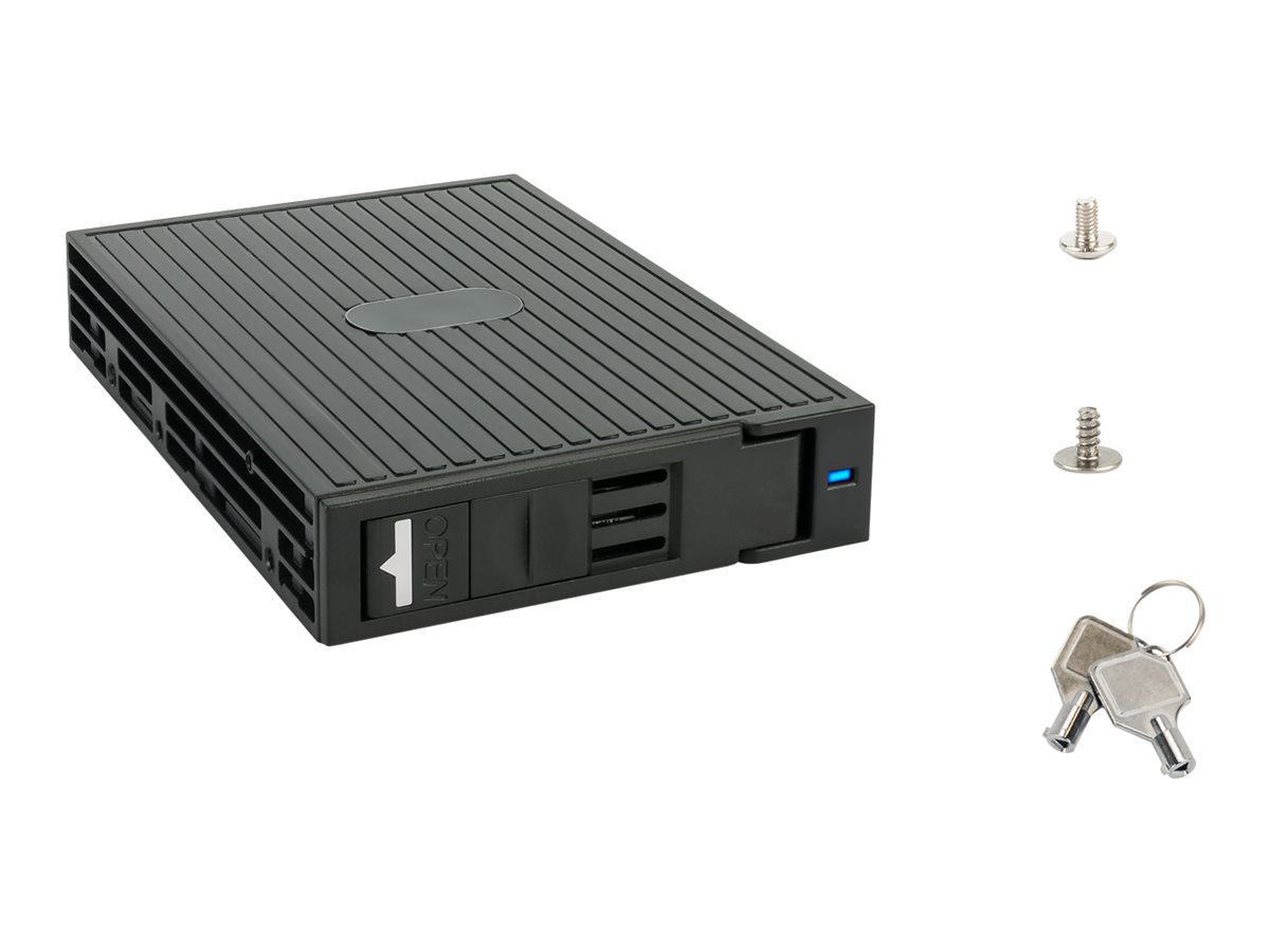 FANTEC MR-25 Mobiles Speicher-Rack für 2,5" HDD/SSD SATA I/II/III + SAS I/II Schwarz