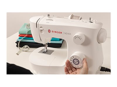 Singer M2405 Halbautomatische Nähmaschine 8 Stiche 1 Knopfloch Weiß