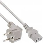 InLine 16655G 5m Netzstecker Typ E C13-Koppler Grau Stromkabel (16655G)