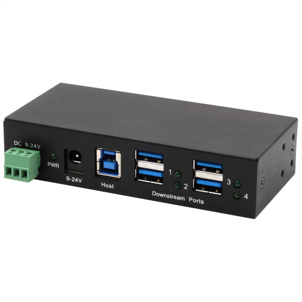 Exsys EX-11244HMS USB-Hub 4 Port USB 3.2 Gen 1 Schwarz