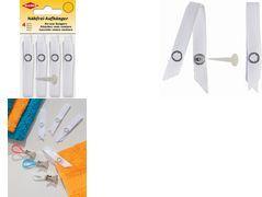 KLEIBER Nähfrei-Aufhänger, Polyester, weiß mit dem beiliegendem Stift wird ein Loch ins Handtuch - 1 Stück (70014)