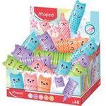 Maped Textmarker Mini PASTEL, 48er Display Aufdruck von Figuren im Kawai-Design, Mini-Format, Keil - 48 Stück (743605)