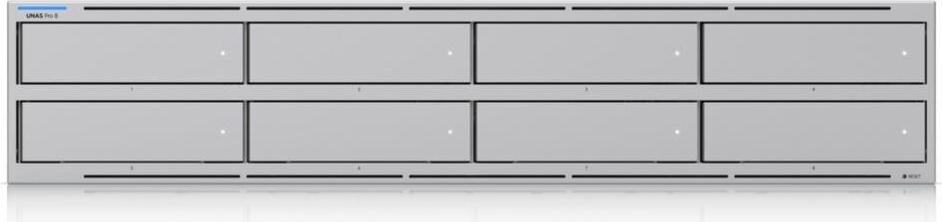 Ubiquiti UniFi UNAS Pro 8 Network Storage, 2HE, rackmount, 10 Gbps, 8x HDD / 2x M.2 Slots UniFi Integrations (UNAS-PRO-8)