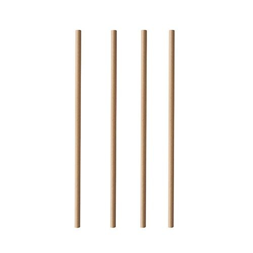 PAPSTAR Papier-Trinkhalm "pure" 200 mm × 6 mm 100 Stück Braun