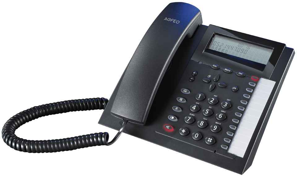 AGFEO T 18 Analoges Tischtelefon Schwarz